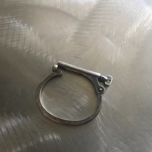 King Baby Shackle Bracelet, Sterling, brushed